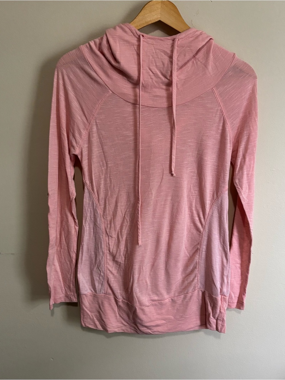 Neon Soul Baby Pink Lightweight Cowl Neck Hoodie Jacket Top Size S